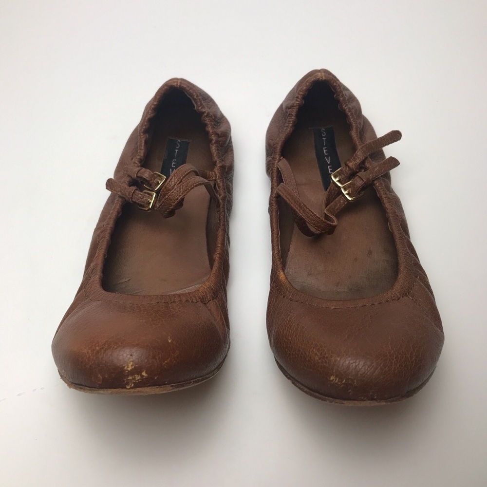 Steven by Steve Madden | Brown Leather Flats